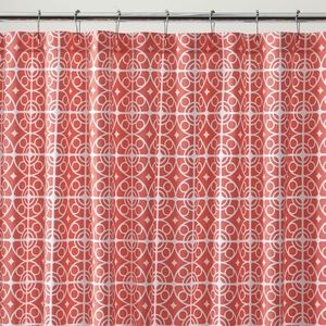Crate and Barrel Coral Shower Curtain